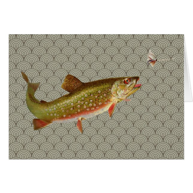 Vintage Rainbow Trout Fly Fishing (Anverso (Horizontal))