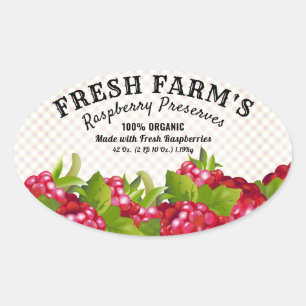 Vintage Raspberry Fruit Canning Etiqueta de la r