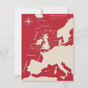 Vintage Red British Shipping Poster