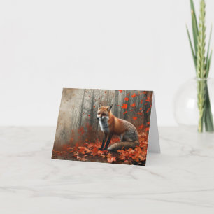 Vintage Red Fox Otumage Foliage Blank