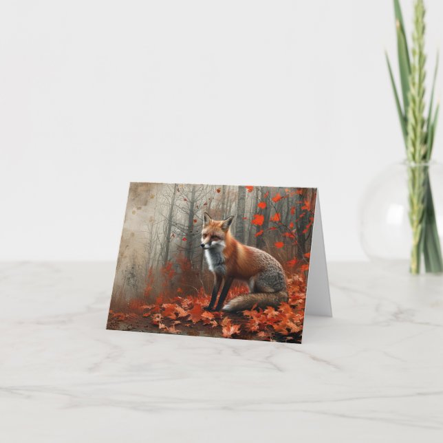 Vintage Red Fox Otumage Foliage Blank (Anverso)