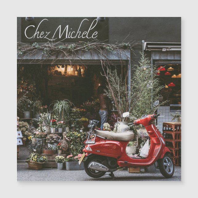 Vintage Red Motor Scooter (Anverso)