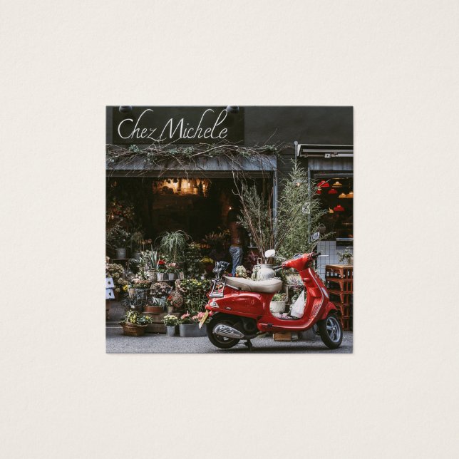 Vintage Red Motor Scooter (Anverso)