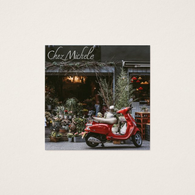 Vintage Red Motor Scooter (Anverso)