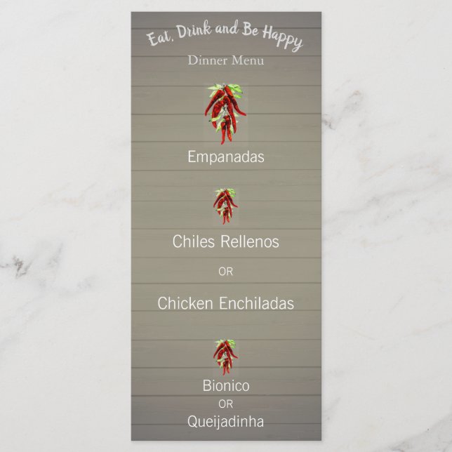 Vintage Red Pepper - carta de menú (Anverso)