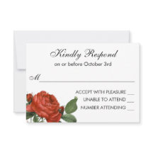 Vintage Red Rose Boda Botánica RSVP