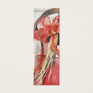 Vintage Red Sled con la etiqueta de regalo Bow