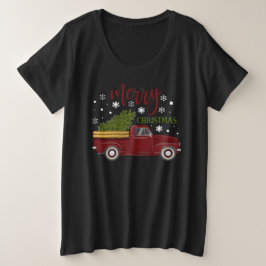 Vintage Red Truck Merry Christmas Farmhouse