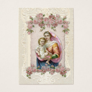 Vintage Religiosa Virgen María Funeral Católica