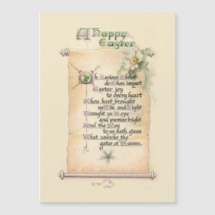 Vintage Religious Happy Easter Typography Scroll