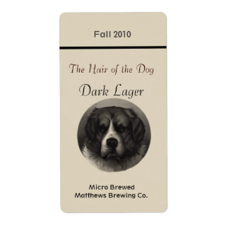 Vintage Rescue Dog Etiquetas de cerveza hechas en