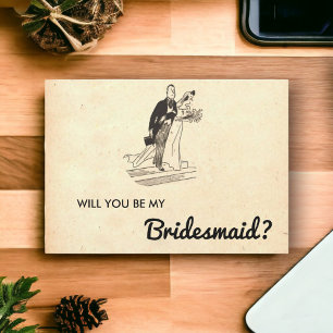 Vintage Retro Casada Pareja Vieja tarjeta de dama