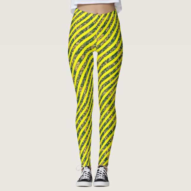VINTAGE RETRO GROOVY AMARILLOS LEGGINGS (Anverso)