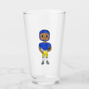 vintage retro jugador de fútbol azul amarillo simp