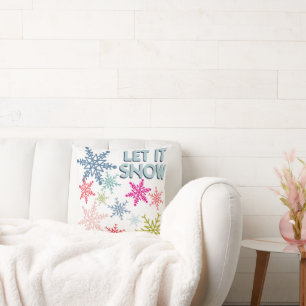 Vintage retro Que Nieva El Cojín decorativo De Dec