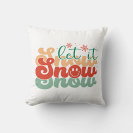 Vintage retro Que nieve Decoración en casa Cojín d
