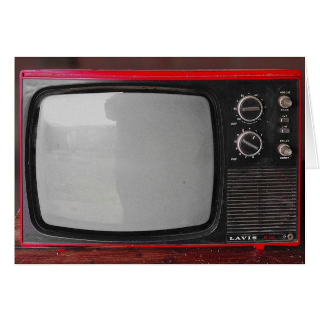 Vintage retro rojo TV (Anverso (Horizontal))