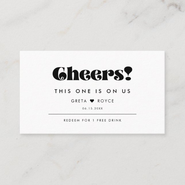 Vintage Retro Script Boda Ticket (Anverso)