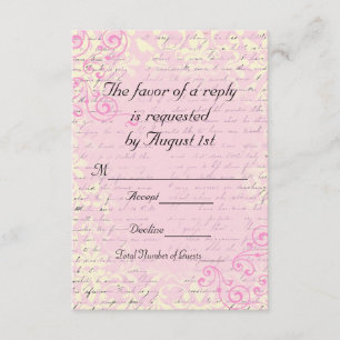 Vintage Romantic RSVP Bodas