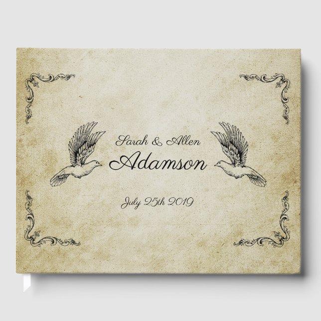 Vintage romántico libro de bodas (Anverso)