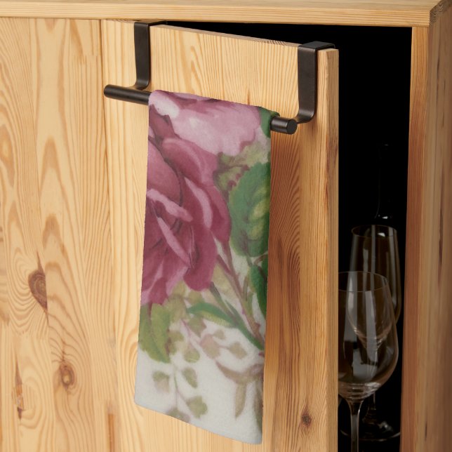 Vintage Rosa de col Elegance toallas de cocina (Pliegue de tercios)