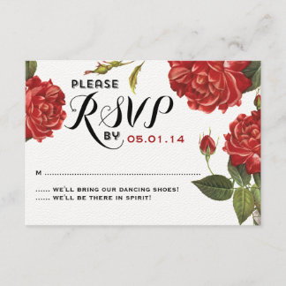 Vintage Rosa Garden Wedding RSVP