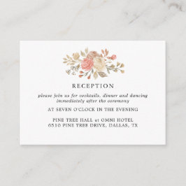 Vintage Rosas Beige Cartas de Recepción de Boda