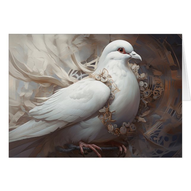 Vintage Rustic Boda Dove (Anverso (Horizontal))