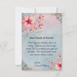 Vintage Rustic Floral y elegante tarjeta de agrade