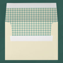 Vintage Rustic Plaid Green Gingham Navidades