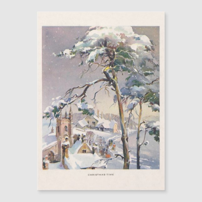 Vintage Rustic Snowowly Winter Chistmas Village (Anverso)