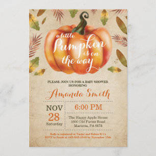 Vintage rústico de la invitación de Baby Shower de