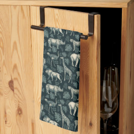 Vintage Safari African Animals Kitchen Toalla
