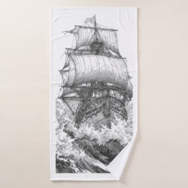 Vintage Sailing Ship: Antique Nautical Engraving