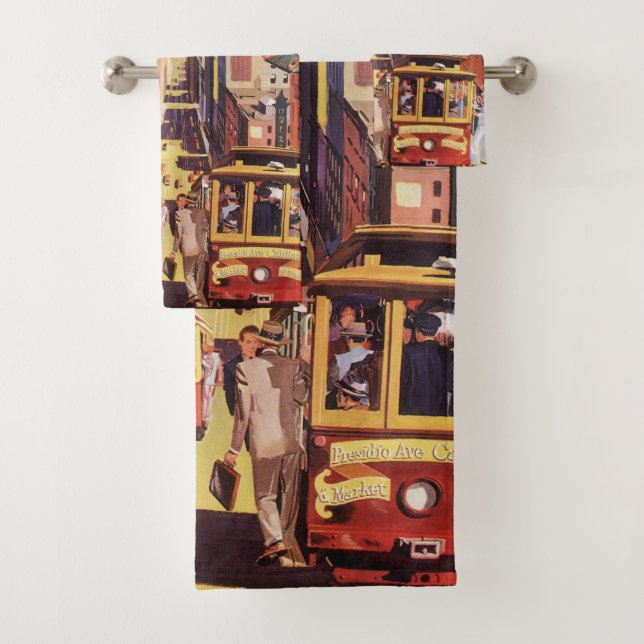 Vintage San Francisco Cable Carros Viaje Afiche Ar (In situ)