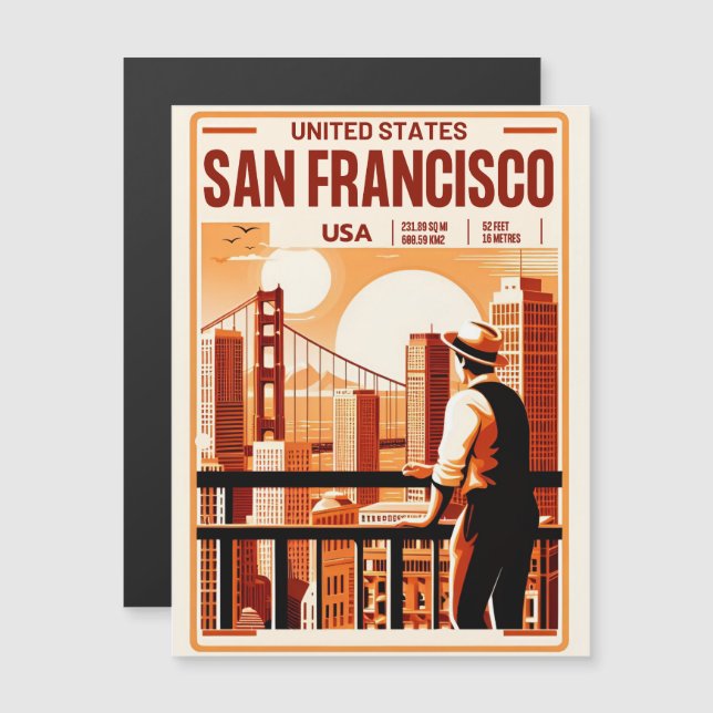 Vintage San Francisco City balcón vista California (Anverso/Reverso)