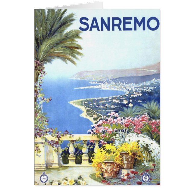 Vintage San Remo Italia Europa Viaje (Frente)