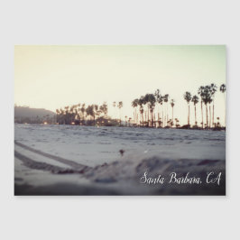 Vintage Santa Barbara Beach Magnetic Card