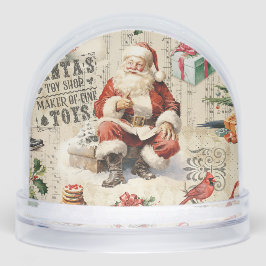 Vintage Santa Claus Family Christmas Photo