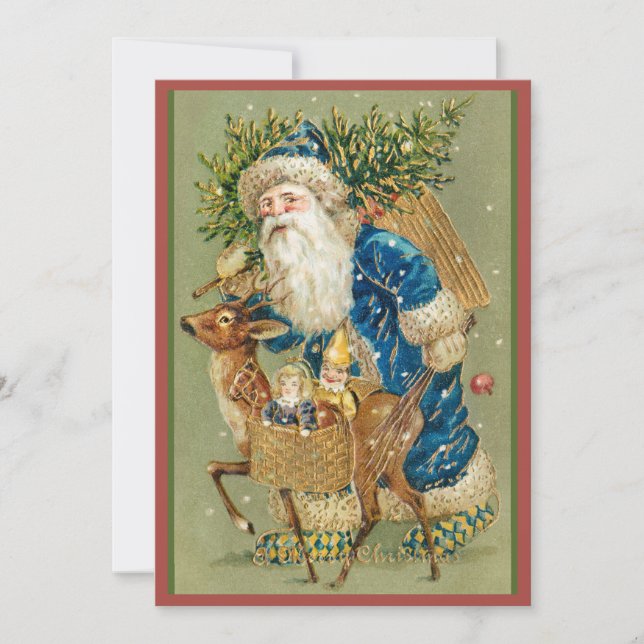 Vintage Santa Claus Feliz Navidad (Anverso)