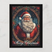 Vintage Santa Claus Holidays Feliz Navidad