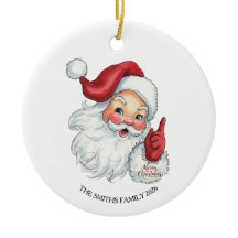 Vintage Santa Claus Ornamento de Navidad