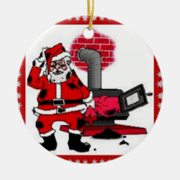 Vintage Santa Claus y un adorno de quemador de ten