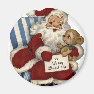 Vintage Santa del KRW e imán del navidad del