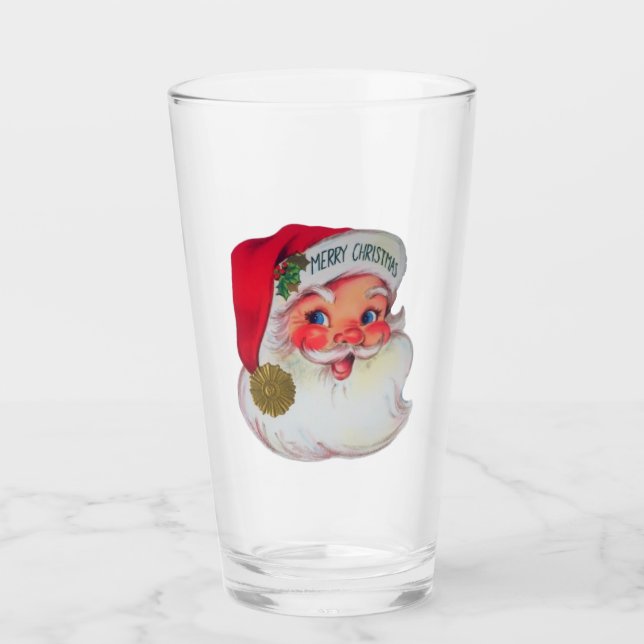Vintage Santa Drinking Glass (Anverso)