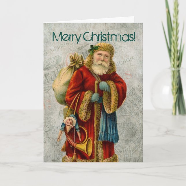 Vintage Santa Navidad del Viejo Mundo (Anverso)
