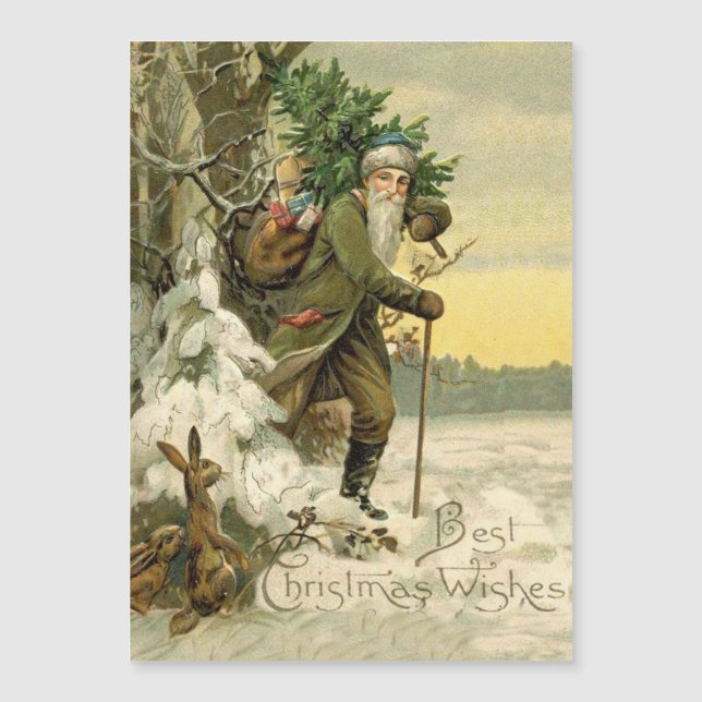 Vintage Santa Navidades Fiesta victoriana (Anverso)