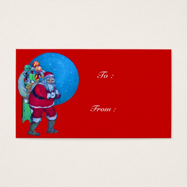 VINTAGE SANTA, NAVIDADES SACK TOYS STARRY SKY Red (Frente)