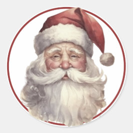 Vintage Santa Pegatina