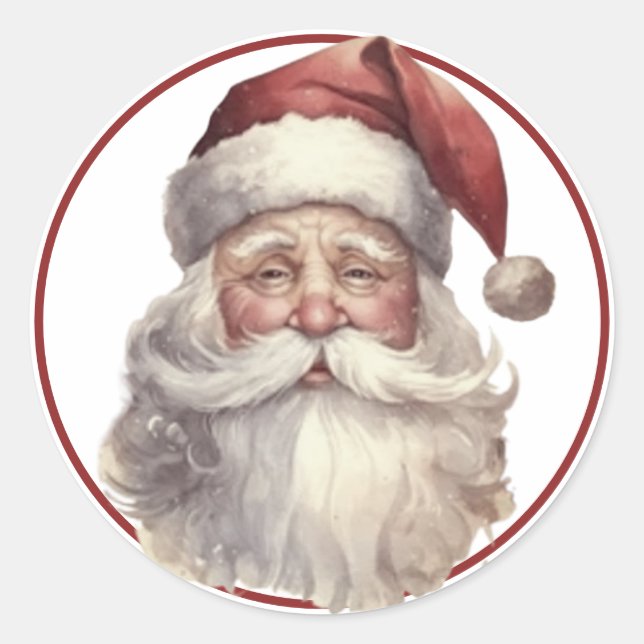 Vintage Santa Pegatina (Anverso)